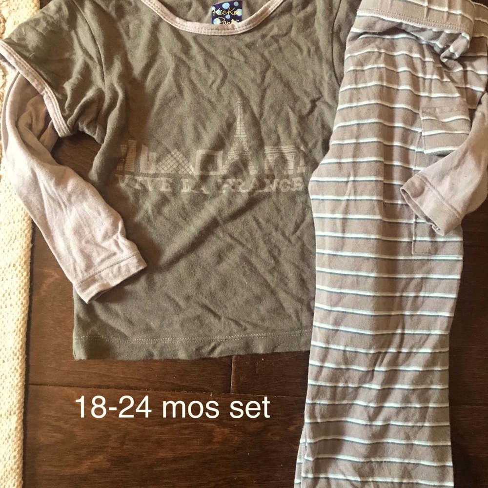 FREE!! Kickee‎ pants Paris stripe pants top 18-24